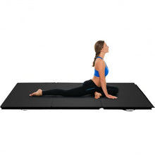 Load image into Gallery viewer, 6' x 4' Tri-Fold Gymnastics Mat Thick Folding Panel-Black