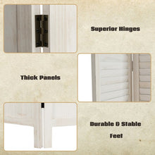 Load image into Gallery viewer, 5.6 Ft Tall 4 Panel Folding Privacy Room Divider-White
