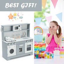 Load image into Gallery viewer, Pretend Play Kitchen Wooden Toy Set for Kids with Realistic Light and Sound