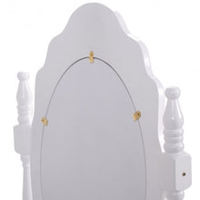 Load image into Gallery viewer, White Vanity Makeup Dressing Table with Mirror + 3 Drawers
