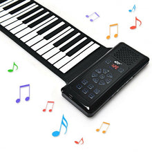 Load image into Gallery viewer, 88 Key Electronic Roll Up Piano Silicone Keyboard-Black