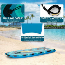 Load image into Gallery viewer, 37" Lightweight Bodyboard with Wrist Leash for Kids and Adults-M