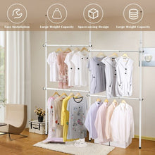 Load image into Gallery viewer, Double 2 Tier Adjustable & Telescopic Clothes Hangers