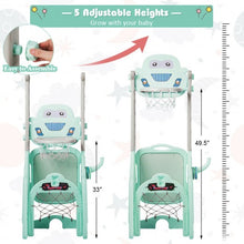 Load image into Gallery viewer, 6-in-1 Adjustable Kids Basketball Hoop Set-Blue