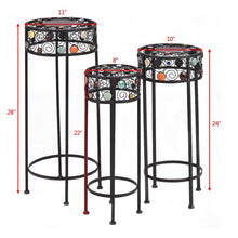 Load image into Gallery viewer, 3 pcs Round Display Ceramic Beads Metal Plant Stand