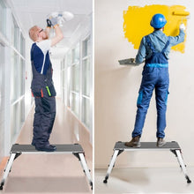 Load image into Gallery viewer, 330 lbs Aluminum Folding Non-slip Drywall Step Stool Ladder