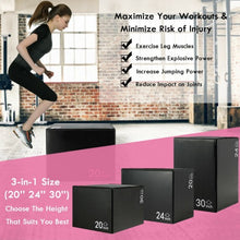 Load image into Gallery viewer, Fitness 3 in 1 Foam Jumping Box Plyometric Box for Jump Training