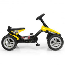 Load image into Gallery viewer, 4 Wheel Pedal Powered Ride on Racer Car for Kids-Yellow