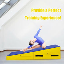 Load image into Gallery viewer, Folding Incline Mat Slope Cheese Gymnastics Gym Exercise Yellow
