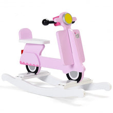 Load image into Gallery viewer, Kids Flat Seat Riding Wooden Rocking Horse-Pink