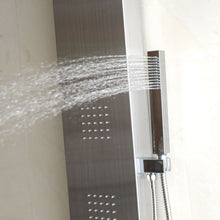 Load image into Gallery viewer, 57" Stainless Rainfall Waterfall Panel Shower w/ Massage Jets