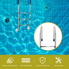 Load image into Gallery viewer, Stainless Steel Swimming Pool Ladder with Anti-Slip Step