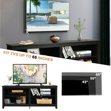 Load image into Gallery viewer, 4-Cubby TV Stand Media Console for TV's up to 65" with 3-Position Height Adjustable Shelf