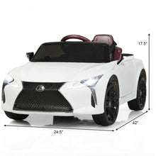 Load image into Gallery viewer, Kids Ride Lexus LC500 Licensed Remote Control Electric Vehicle-White
