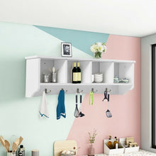 Load image into Gallery viewer, Wall-Mounted Storage Cabinet Hanging Entryway Shelf Coat Rack
