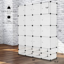 Load image into Gallery viewer, 16+8 Cubes Portable Clothes Closet Storage Cabinet