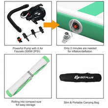 Load image into Gallery viewer, 13 Feet Air Track Inflatable Gymnastics Tumbling Mat with Pump -Green