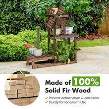 Load image into Gallery viewer, Wood Plant Stand 4 Tier Shelf Multiple Space-saving Rack