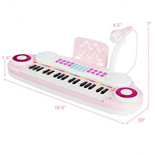 Load image into Gallery viewer, Multifunctional 37 Electric Keyboard Piano with Microphone-Pink