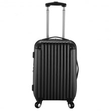 Load image into Gallery viewer, GLOBALWAY 20" ABS Carry On Luggage Travel Bag Trolley Suitcase 8 color-Black
