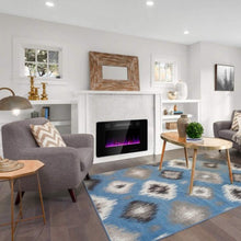 Load image into Gallery viewer, 30" Electric Fireplace Recessed Ultra Thin Wall Mounted Heater