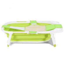 Load image into Gallery viewer, Baby Folding Collapsible Portable Bathtub w/ Block-Green