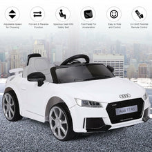 Load image into Gallery viewer, 12V Audi TT RS Electric Remote Control MP3 Kids Riding Car-White