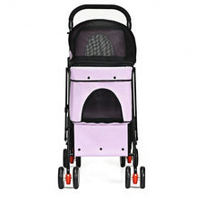 Load image into Gallery viewer, Pet Foldable Cage Stroller For Cat And Dog-Pink