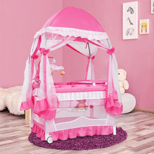 Load image into Gallery viewer, Portable Baby Playpen Crib Cradle with Carring Bag-Pink