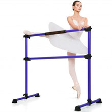 Load image into Gallery viewer, 4 ft Portable Ballet Freestanding Adjustable Double Dance Bar-Purple
