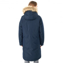 Load image into Gallery viewer, Women's Hooded Long Down Coat with Faux-fur Trim-Navy-M