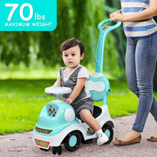 Load image into Gallery viewer, 3-in-1 Ride On Push Car with Music Box & Horn-Green
