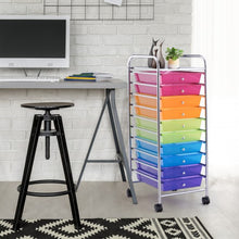 Load image into Gallery viewer, 10 Drawer Rolling Storage Cart Organizer-Color