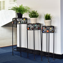 Load image into Gallery viewer, 3 pcs Round Display Ceramic Beads Metal Plant Stand