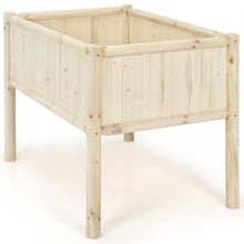 Load image into Gallery viewer, Elevated Wood Planter Box with Fir and Pine Wood Frame