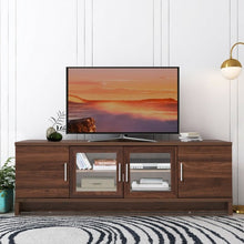 Load image into Gallery viewer, 70" Media Entertainment TV Stand with Storage Cabinet-Walnut