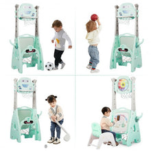 Load image into Gallery viewer, 6-in-1 Adjustable Kids Basketball Hoop Set-Blue