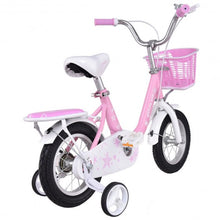 Load image into Gallery viewer, 16" Kids Bike Bicycle with Training Wheels and Basket -Pink