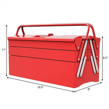 Load image into Gallery viewer, 20" Portable 5 Trays Mechanic Garage Steel Cantilever Tool Box