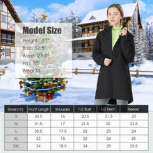Load image into Gallery viewer, Hooded Women's Wind & Waterproof Trench Rain Jacket-Black-M