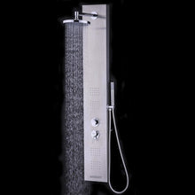 Load image into Gallery viewer, WATERJOY 55" Brushed Stainless Steel Shower Panel w/ Hand Shower