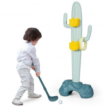 Load image into Gallery viewer, 3-in-1 Cactus Toy Stand Sports Activity Center with Golf and Ring-Toss