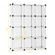 Load image into Gallery viewer, 12 Cube Plastic Storage Organizer -White