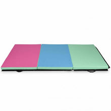 Load image into Gallery viewer, 6' x 4' Tri-Fold Gymnastics Mat Thick Folding Panel-Multicolor