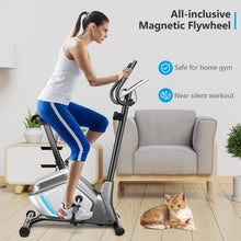 Load image into Gallery viewer, Magnetic Exercise Bike Upright Cycling Bike with LCD Monitor and Pulse Sensor