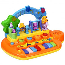 Load image into Gallery viewer, Kids 8 Keys Rainbow Piano Keyboard with Animal Playground LED Light