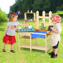 Load image into Gallery viewer, Kid's Outdoor Wooden Pretend Cook Kitchen Playset Toy