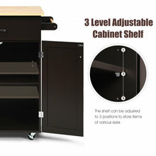 Load image into Gallery viewer, Utility Rolling Storage Cabinet Kitchen Island Cart with Spice Rack-Brown