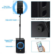 Load image into Gallery viewer, 12 Inch 4000Watt Powered PA Speaker Combo Set