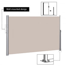 Load image into Gallery viewer, 118.5" x 71" Patio Retractable Folding Side Awning Screen